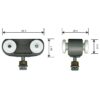 1-2870 Cavity Timber Door Roller - Suits Corinthian and Jeld-Wen