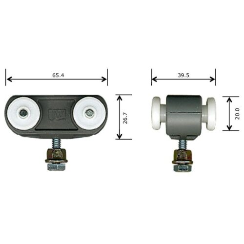 1-2870 Cavity Timber Door Roller - Suits Corinthian And Jeld-Wen