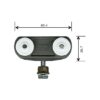 1-2870 Cavity Timber Door Roller - Suits Corinthian / Jeld-Wen - Rollerco For Sliding Door, Windows &Amp; Shower Replacement Parts, Rollers &Amp; Accessories. Rollerco: 40 Years Strong! 1-2870 Cavity Timber Door Roller - Suits Corinthian And Jeld-Wen -Front View