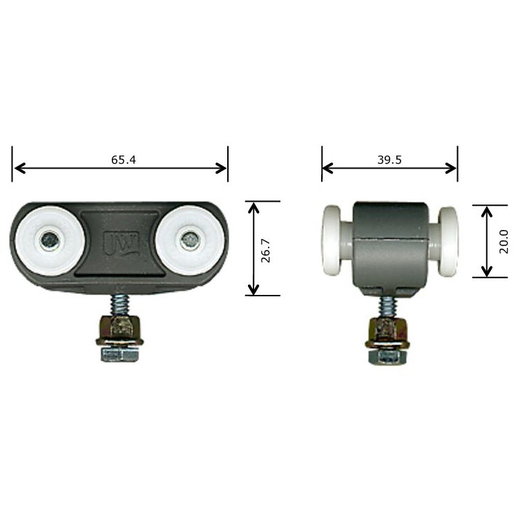 1-2870 Cavity Timber Door Roller - Suits Corinthian / Jeld-Wen - Rollerco For Sliding Door, Windows &Amp; Shower Replacement Parts, Rollers &Amp; Accessories. Rollerco: 40 Years Strong! 1-2870 Cavity Timber Door Roller - Suits Corinthian And Jeld-Wen