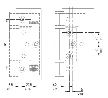 10-1160 Lockwood Stainless Steel Interfold Hinge - Suits Capral Urbanplus 397 &Amp; Platinum Hinged Entry Door - Rollerco For Sliding Door, Windows &Amp; Shower Replacement Parts, Rollers &Amp; Accessories. Rollerco: 40 Years Strong! 10-1160 Lockwood Stainless Steel Interfold Hinge - Suits Capral Urbanplus 397 &Amp; Platinum Hinged Entry Door - Image 2