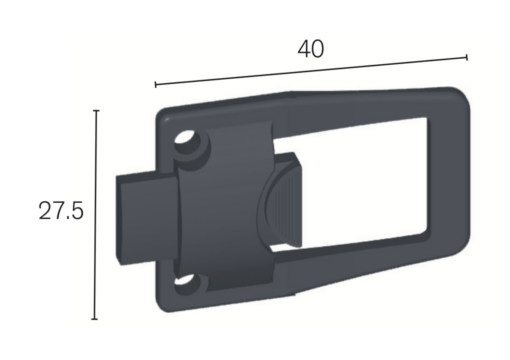 6-1150 Flyscreen Finger Pull With Plunger Tab - Image 2
