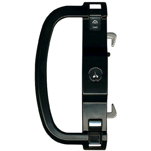 7-1690 Black Sliding Door Deadlock Set