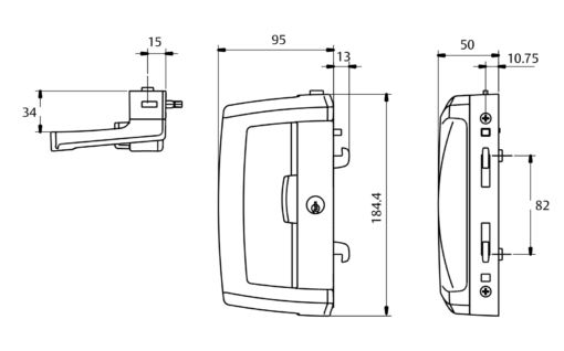 7-212 Lockwood Onyx Sliding Door Lock - Image 4