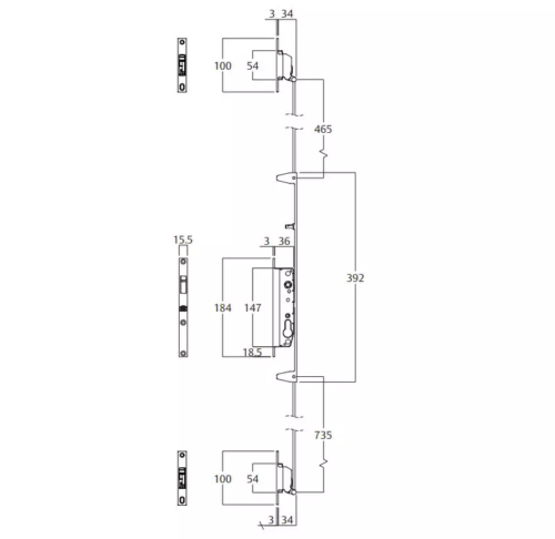 7-2249 Lockwood 8653 Triple Lock Kit