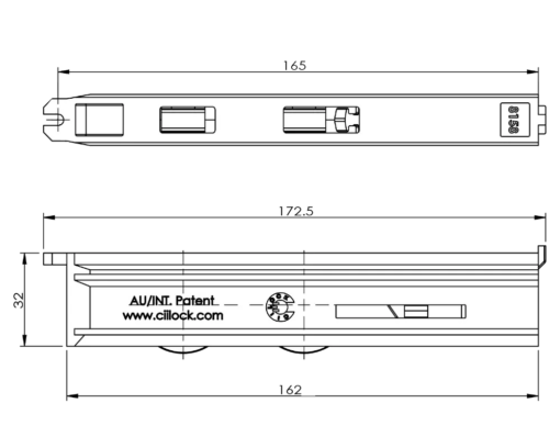 1-3210 Ciilock 58 Series Dual Roller Carriage - Image 3