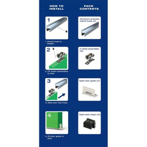 9-1320 Triumph Single Door Wall Mount Track Set - Image 2