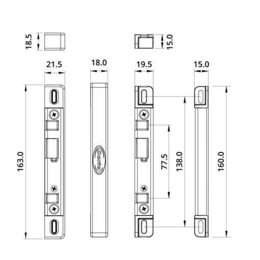 7-1571 Doric Sliding Door Striker - Image 2