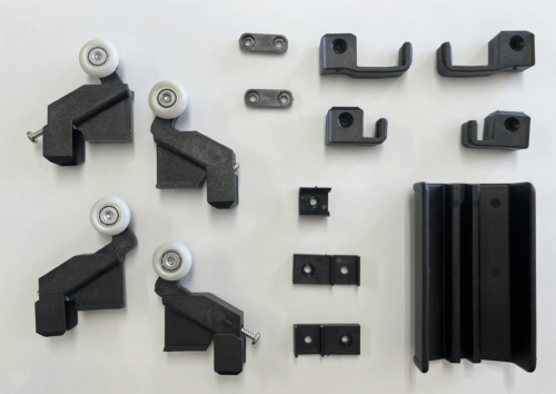 3-4370 Roller &Amp; Guide Set - Suits Bradnams Essential &Amp; Dimond Shower Screen Set