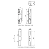 7-159 Sliding Door Deadlock - Yarra View Edge - Rollerco For Sliding Door, Windows &Amp; Shower Replacement Parts, Rollers &Amp; Accessories. Rollerco: 40 Years Strong! Sliding Door Handle &Amp; Deadlock Dimensions - Suits Austral Yarra View Edge - Rollerco