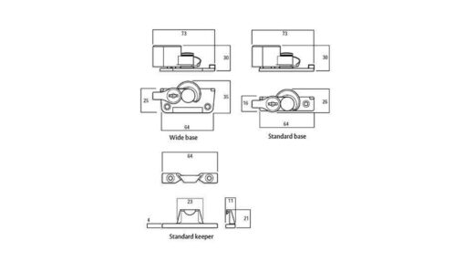 5-278 Wide Base Whitco Double Hung Lock - Image 2